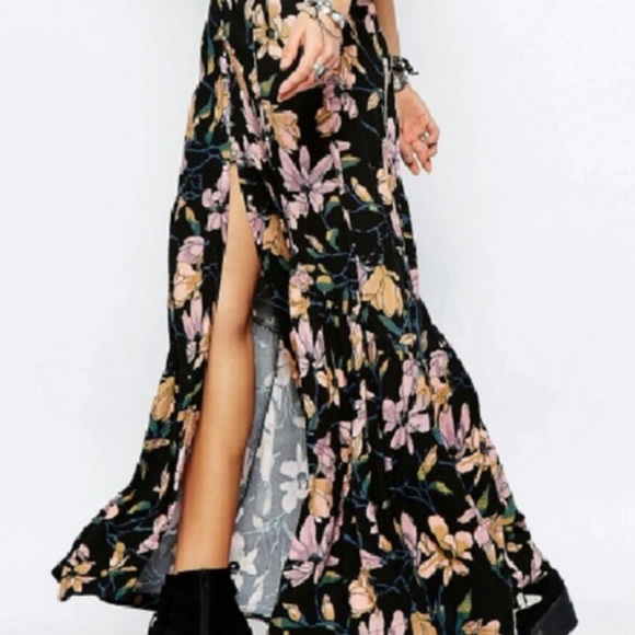 Free People Button-up Floral Maxi Skirt - Picture 2 of 13